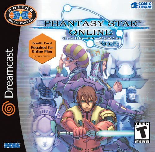 Phantasy Star Online Ver. 2 box art for Sega Dreamcast